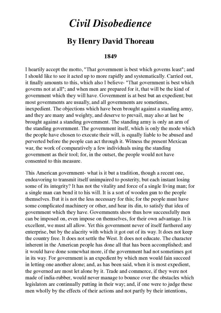 Civil disobedience PDF